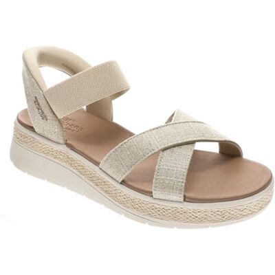Skechers Women's Bobs Sun Ray-Bright Take Hands Free Slip-ins Sandal, naturel, 40 EU - Publicité Skechers Women's Bobs Sun Ray-Bright Take Hands Free Slip-ins Sandal, naturel, 40 EU - Publicité