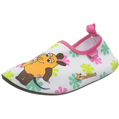 Playshoes Chaussures Pieds Nus Bottes de pluie Mixte Enfant, Blanc/Rose Die Maus, 25 EU - Publicité Playshoes Chaussures Pieds Nus Bottes de pluie Mixte Enfant, Blanc/Rose Die Maus, 25 EU - Publicité