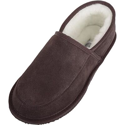 SNUGRUGS Charlie Chaussons en laine d'agneau avec semelle légère Marron marron, 47 EU - Publicité SNUGRUGS Charlie Chaussons en laine d'agneau avec semelle légère Marron marron, 47 EU - Publicité