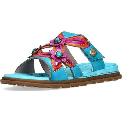 LAURA VITA Mules en Cuir pour Femmes Brownieo 01, Pointure:41 EU, La Couleur:Turquoise - Publicité LAURA VITA Mules en Cuir pour Femmes Brownieo 01, Pointure:41 EU, La Couleur:Turquoise - Publicité