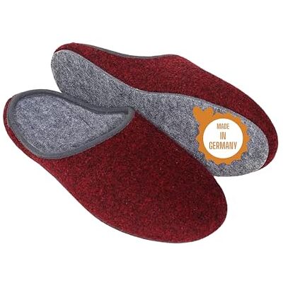 Pantoffelmann Chaussons en feutre avec semelle en feutre Rouge Taille 38 Pantoufles respirants et confortables pour femmes et hommes Chaussures élégants et chauds - Publicité Pantoffelmann Chaussons en feutre avec semelle en feutre Rouge Taille 38 Pantoufles respirants et confortables pour femmes et hommes Chaussures élégants et chauds - Publicité