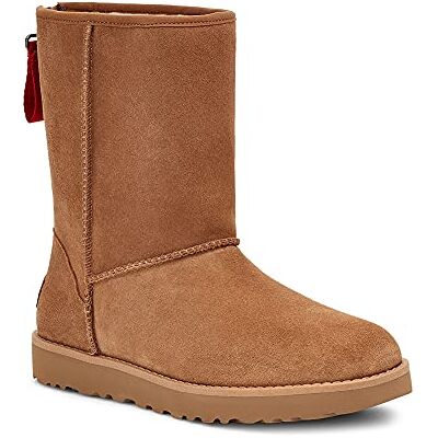 UGG Femme Classic Short Logo Zip Botte Classique, Noisette, 37 EU - Publicité UGG Femme Classic Short Logo Zip Botte Classique, Noisette, 37 EU - Publicité