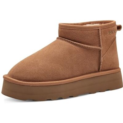 s.Oliver Femme Botte de Neige, Marron, 37 EU - Publicité s.Oliver Femme Botte de Neige, Marron, 37 EU - Publicité