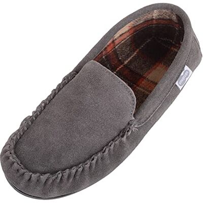 SNUGRUGS Leo Mocassins en daim pour homme, intérieur en coton, semelle en caoutchouc, gris, 42 1/3 EU - Publicité SNUGRUGS Leo Mocassins en daim pour homme, intérieur en coton, semelle en caoutchouc, gris, 42 1/3 EU - Publicité