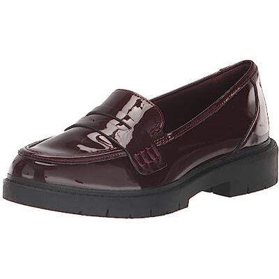 Clarks Mocassins Westlynn Ayla pour Femme, Synthétique Verni Bordeaux, 42 EU - Publicité Clarks Mocassins Westlynn Ayla pour Femme, Synthétique Verni Bordeaux, 42 EU - Publicité