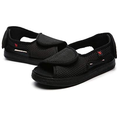 Nwarmsouth Chaussures pour œdèmes diabétiques larges,Chaussures valgus à pouce réglable, chaussures diabétiques en vrac-48_black,Chaussures diabétiques à pantoufle extra large - Publicité Nwarmsouth Chaussures pour œdèmes diabétiques larges,Chaussures valgus à pouce réglable, chaussures diabétiques en vrac-48_black,Chaussures diabétiques à pantoufle extra large - Publicité