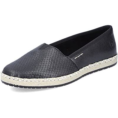 Rieker Femme Espadrilles M2271, Dame Chaussures Plates,Chaussures Basses,Chaussures d'été,tressés,maritimes,Slipper,Noir (Schwarz / 01),38 EU / 5 UK - Publicité Rieker Femme Espadrilles M2271, Dame Chaussures Plates,Chaussures Basses,Chaussures d'été,tressés,maritimes,Slipper,Noir (Schwarz / 01),38 EU / 5 UK - Publicité