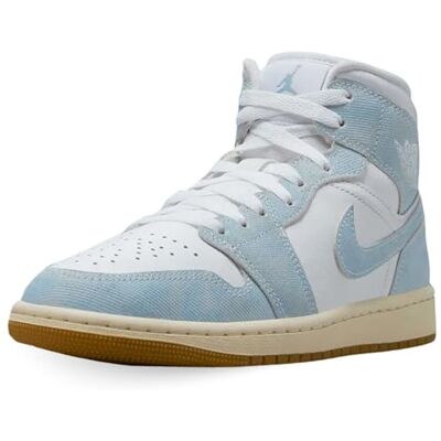 Nike Chaussures Wmns Air Jordan 1 Mid Se Code Blanc Femme, Blanc/bleu, 40 EU - Publicité Nike Chaussures Wmns Air Jordan 1 Mid Se Code Blanc Femme, Blanc/bleu, 40 EU - Publicité