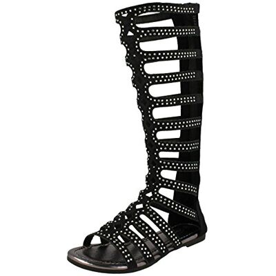 Spot On Sandales de gladiateur montantes pour fille, Noir , 36 EU - Publicité Spot On Sandales de gladiateur montantes pour fille, Noir , 36 EU - Publicité