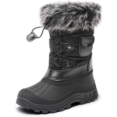 DREAM PAIRS Kids Bottes de Neige pour Enfant Chaude Bottes de Hiver Confortable et Imperméable,Size 31,Noir,KSNOW - Publicité DREAM PAIRS Kids Bottes de Neige pour Enfant Chaude Bottes de Hiver Confortable et Imperméable,Size 31,Noir,KSNOW - Publicité