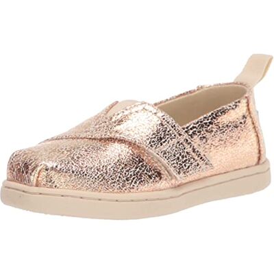 TOMS Fille Tiny Alpargata Semelle de mocassin, Gold Crackle Foil, 26 EU - Publicité TOMS Fille Tiny Alpargata Semelle de mocassin, Gold Crackle Foil, 26 EU - Publicité