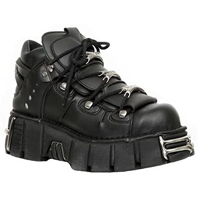 New Rock Tower Bottines M-106-VS1 Unisexe Métallique Noir Cuir Vegan Gothique Punk Rock 4 - Publicité New Rock Tower Bottines M-106-VS1 Unisexe Métallique Noir Cuir Vegan Gothique Punk Rock 4 - Publicité