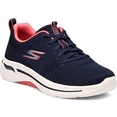 Skechers Femme Go Walk Arch Fit Unify Sneakers, Bleu Marine Corail, 43 EU - Publicité Skechers Femme Go Walk Arch Fit Unify Sneakers, Bleu Marine Corail, 43 EU - Publicité