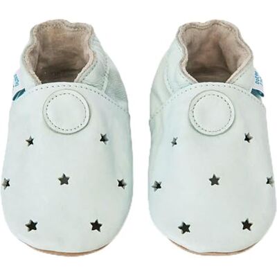 Dotty Fish Chaussures Bébé et Enfant en Cuir Souple – Antidérapantes, Légères et Respirantes, Semelle Souple pour Premiers Pas, Unisexe Étoiles Bleu Clair 6-12 Mois - Publicité Dotty Fish Chaussures Bébé et Enfant en Cuir Souple – Antidérapantes, Légères et Respirantes, Semelle Souple pour Premiers Pas, Unisexe Étoiles Bleu Clair 6-12 Mois - Publicité