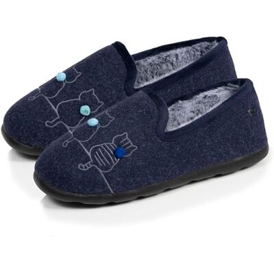 Isotoner Chaussons pantoufles Charentaises femme souples, ultra confortables et légers, confort technologie everywear, 39, bleu - Publicité Isotoner Chaussons pantoufles Charentaises femme souples, ultra confortables et légers, confort technologie everywear, 39, bleu - Publicité