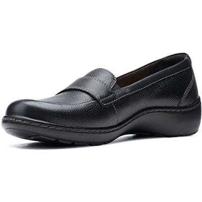 Clarks Chaussures Cora Daisy pour Femmes, 43.5 EU Large, Black Tumbled - Publicité Clarks Chaussures Cora Daisy pour Femmes, 43.5 EU Large, Black Tumbled - Publicité