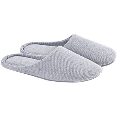 ofoot Pantoufles Dint Rieur pour Femmes, Chaussures de Ville Antid rapantes en Coton Lavable avec Mousse Moire de Forme,38/39 EU,Gris - Publicité ofoot Pantoufles Dint Rieur pour Femmes, Chaussures de Ville Antid rapantes en Coton Lavable avec Mousse Moire de Forme,38/39 EU,Gris - Publicité