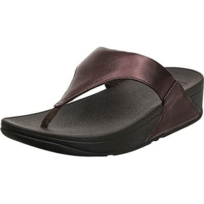 Fitflop Lulu Leather Toepost, Sandale Plate Femme, Chocolate Metallic, 39 EU - Publicité Fitflop Lulu Leather Toepost, Sandale Plate Femme, Chocolate Metallic, 39 EU - Publicité