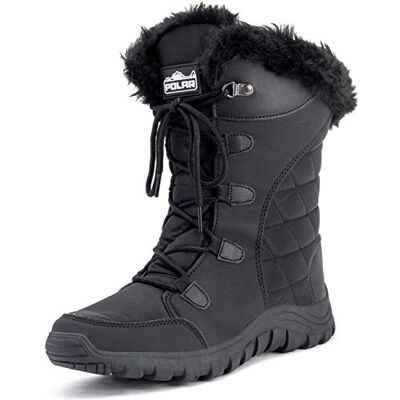 Polar Femmes Matelassé De Plein Air Fourrure Doublée Neige Pluie Canard Botte Noir UK4/EU 37 - Publicité Polar Femmes Matelassé De Plein Air Fourrure Doublée Neige Pluie Canard Botte Noir UK4/EU 37 - Publicité