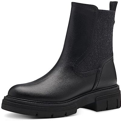 MARCO TOZZI Bottines Chelsea pour femme en cuir synthétique à plateforme, Noir, 37 EU - Publicité MARCO TOZZI Bottines Chelsea pour femme en cuir synthétique à plateforme, Noir, 37 EU - Publicité