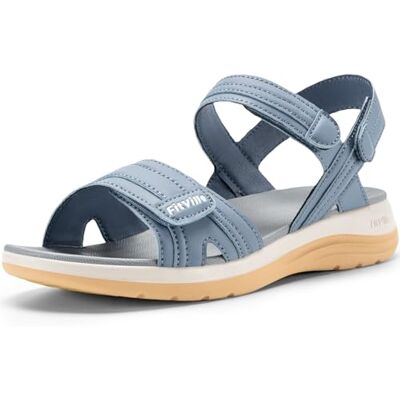 FitVille Sandales Femme Confortable Largeur Extra pour Pieds Enflés Sandales Ouvertes Légères d'Été Bleu 41 EU Large - Publicité FitVille Sandales Femme Confortable Largeur Extra pour Pieds Enflés Sandales Ouvertes Légères d'Été Bleu 41 EU Large - Publicité