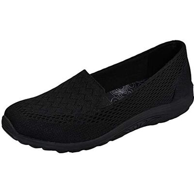 Skechers Women's Reggae Fest-Willows Flat, Maille filetée Noire, 38.5 EU - Publicité Skechers Women's Reggae Fest-Willows Flat, Maille filetée Noire, 38.5 EU - Publicité