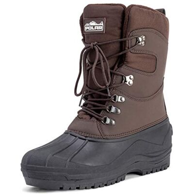 Polarr Hommes Tall Filet De Nylon Avec Superposition Canard Imperméable Sole Lacer Hiver Neige Bottes Marron UK10/EU44 YC0446 - Publicité Polarr Hommes Tall Filet De Nylon Avec Superposition Canard Imperméable Sole Lacer Hiver Neige Bottes Marron UK10/EU44 YC0446 - Publicité