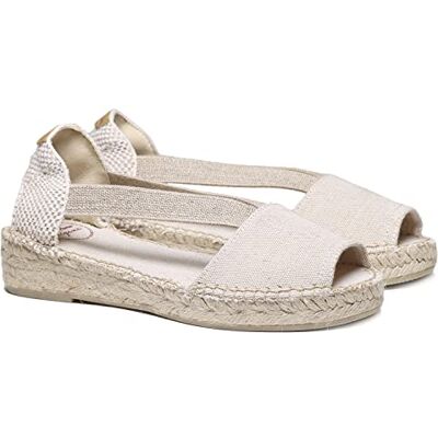 TONI PONS Espadrille pour Femme en Tissu de Coton Ecru, 39 EU - Publicité TONI PONS Espadrille pour Femme en Tissu de Coton Ecru, 39 EU - Publicité