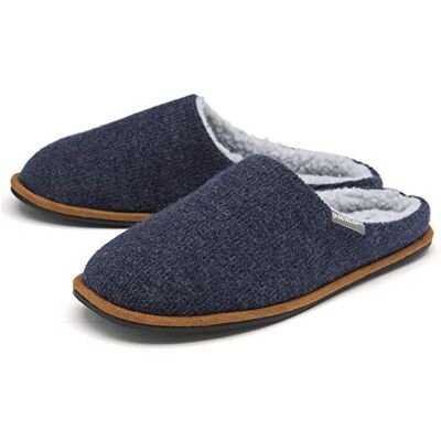 DUNLOP Pantoufles confortables pour homme avec doublure en fourrure et mousse à mémoire de forme, lavables en machine, tailles 40 à 46, bleu marine, 42 EU - Publicité DUNLOP Pantoufles confortables pour homme avec doublure en fourrure et mousse à mémoire de forme, lavables en machine, tailles 40 à 46, bleu marine, 42 EU - Publicité