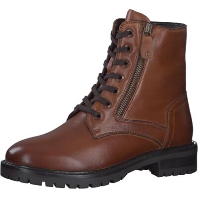 s.Oliver Bottines Plates en Dentelle pour Femme , Cognac, 42 EU - Publicité s.Oliver Bottines Plates en Dentelle pour Femme , Cognac, 42 EU - Publicité