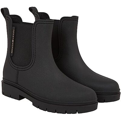 Tommy Hilfiger Femme Bottines de Pluie Essential Rainbootie Mi-Hautes, Noir (Black), 37 EU - Publicité Tommy Hilfiger Femme Bottines de Pluie Essential Rainbootie Mi-Hautes, Noir (Black), 37 EU - Publicité