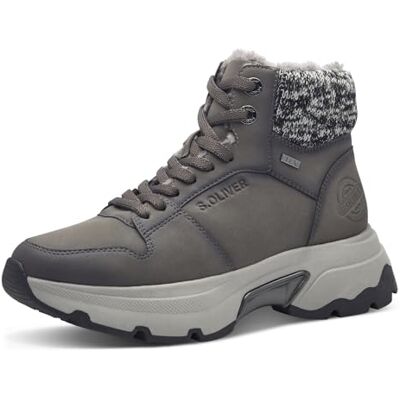 s.Oliver Bottines en Dentelle pour Femme Botte de Neige, Gris, 36 EU - Publicité s.Oliver Bottines en Dentelle pour Femme Botte de Neige, Gris, 36 EU - Publicité