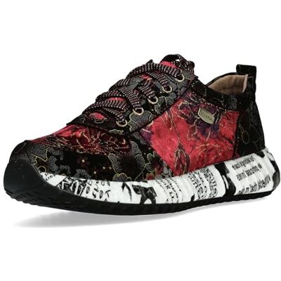 LAURA VITA Chaussures à Lacets Sneaker pour Femmes , Pointure:39 EU, La Couleur:Rouge - Publicité LAURA VITA Chaussures à Lacets Sneaker pour Femmes , Pointure:39 EU, La Couleur:Rouge - Publicité