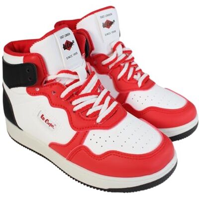 Lee Cooper Baskets Garçon Chaussures de Sport Enfant PU, PVC Rouge 35 - Publicité Lee Cooper Baskets Garçon Chaussures de Sport Enfant PU, PVC Rouge 35 - Publicité