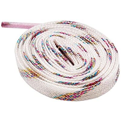 Chlikeyi Lacets plats en sergé métallique bicolore, Couleur, 120 cm - Publicité Chlikeyi Lacets plats en sergé métallique bicolore, Couleur, 120 cm - Publicité