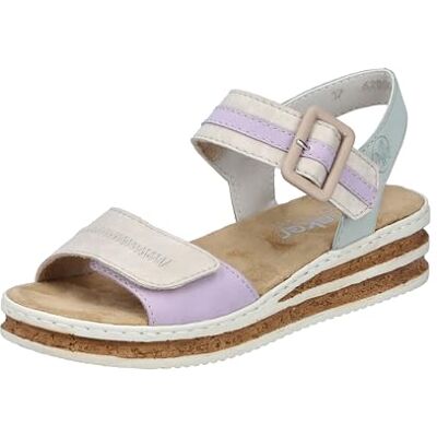 Rieker Sandales compensées pour femme 62900 Multicolore 38 EU, multicolore, 38 EU - Publicité Rieker Sandales compensées pour femme 62900 Multicolore 38 EU, multicolore, 38 EU - Publicité
