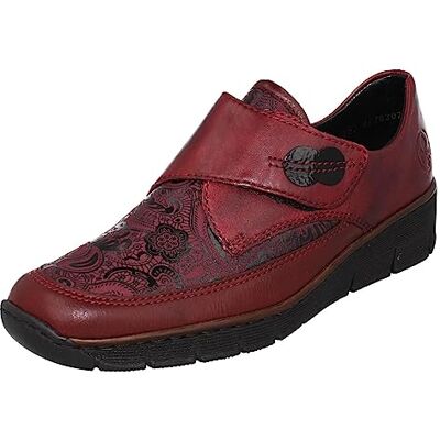 Rieker Chaussures Basses pour Femme Mocassin, Couleur : Rouge, 42 EU - Publicité Rieker Chaussures Basses pour Femme Mocassin, Couleur : Rouge, 42 EU - Publicité