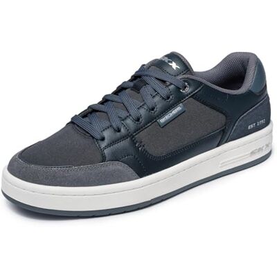 Skechers League Imperion, Baskets Homme, Cuir Noir Mesh Gris PU, 44 EU - Publicité Skechers League Imperion, Baskets Homme, Cuir Noir Mesh Gris PU, 44 EU - Publicité