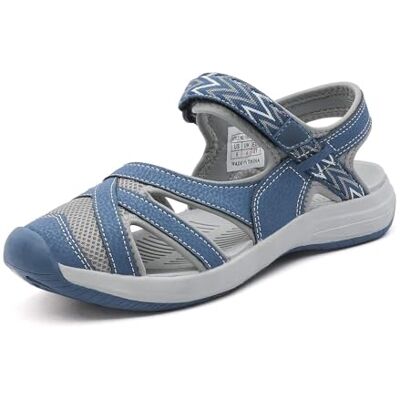 DREAM PAIRS Sandales de Randonnée Femme Bout Fermé Antidérapantes Protection Orteil Confortables Respirantes Séchage Rapide Marche Trekking Extérieur Été,Size 41,Bleu/Foncé,181103 - Publicité DREAM PAIRS Sandales de Randonnée Femme Bout Fermé Antidérapantes Protection Orteil Confortables Respirantes Séchage Rapide Marche Trekking Extérieur Été,Size 41,Bleu/Foncé,181103 - Publicité