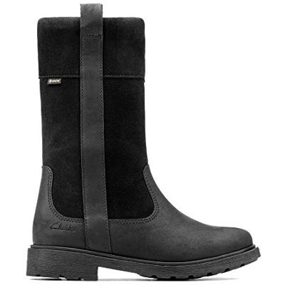 Clarks Astrolhi GTX K, Bottine Chelsea Fille, Cuir Noir, 28 EU - Publicité Clarks Astrolhi GTX K, Bottine Chelsea Fille, Cuir Noir, 28 EU - Publicité