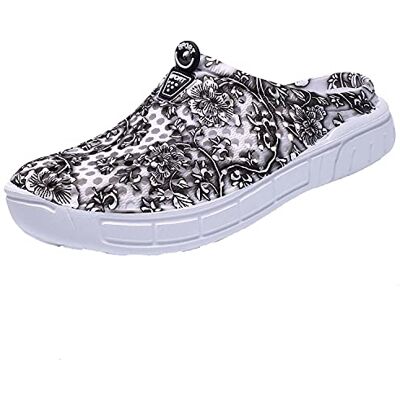 ELIOGN Sabot Plastique Femme Respirant Fermé Chaussures de Jardin D'Été Amants Pantoufles Plage Sandales Femmes Piscine Sandales Chaussons Léger Gris 39 - Publicité ELIOGN Sabot Plastique Femme Respirant Fermé Chaussures de Jardin D'Été Amants Pantoufles Plage Sandales Femmes Piscine Sandales Chaussons Léger Gris 39 - Publicité