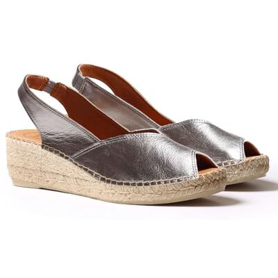 TONI PONS Espadrille compensée en Cuir pour Femme BERNIA-P Acier, 37 EU - Publicité TONI PONS Espadrille compensée en Cuir pour Femme BERNIA-P Acier, 37 EU - Publicité