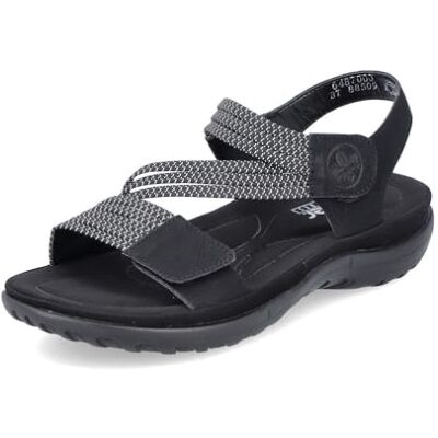 Rieker Femme Sandales 64870, Dame Sandales Fines,Chaussure d'été,Sandale d'été,Confortable,Plate,Noir (Schwarz / 00),37 EU / 4 UK - Publicité Rieker Femme Sandales 64870, Dame Sandales Fines,Chaussure d'été,Sandale d'été,Confortable,Plate,Noir (Schwarz / 00),37 EU / 4 UK - Publicité