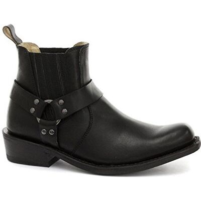 Grinders Renegade Lo Noir Unisexe Bottes en Cuir Cowboy Bikers Occidentaux Bottes Élevé 38 - Publicité Grinders Renegade Lo Noir Unisexe Bottes en Cuir Cowboy Bikers Occidentaux Bottes Élevé 38 - Publicité