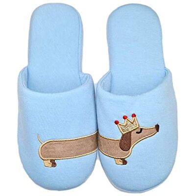 Millffy Femme Maison Chaussures Teckel Chien saucisse Coton Animal Pantoufles Intérieur Confortable Chambre Pantoufles(38-39 EU, Teckel Bleu) - Publicité Millffy Femme Maison Chaussures Teckel Chien saucisse Coton Animal Pantoufles Intérieur Confortable Chambre Pantoufles(38-39 EU, Teckel Bleu) - Publicité