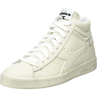 Diadora - Game L High Waxed - Blanc - Cuir faux - Baskets - Publicité Diadora - Game L High Waxed - Blanc - Cuir faux - Baskets - Publicité