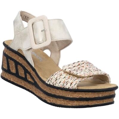 Rieker Sandalen Plat Beige - Publicité Rieker Sandalen Plat Beige - Publicité