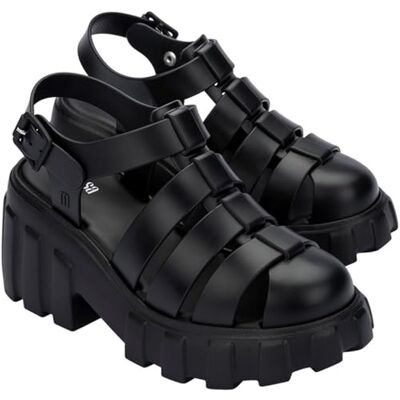 melissa Megan Ad, Sandales compensées pour femme, Noir, 37 EU - Publicité melissa Megan Ad, Sandales compensées pour femme, Noir, 37 EU - Publicité