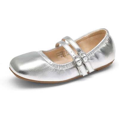 DREAM PAIRS Ballerines Fille Mary Jane Confortables Semelle Mémoire Large Bout Chaussures Plate École Cérémonie Mariage Ajustables Confort Quotidien,Size 31,Argent,SKFA26004K - Publicité DREAM PAIRS Ballerines Fille Mary Jane Confortables Semelle Mémoire Large Bout Chaussures Plate École Cérémonie Mariage Ajustables Confort Quotidien,Size 31,Argent,SKFA26004K - Publicité
