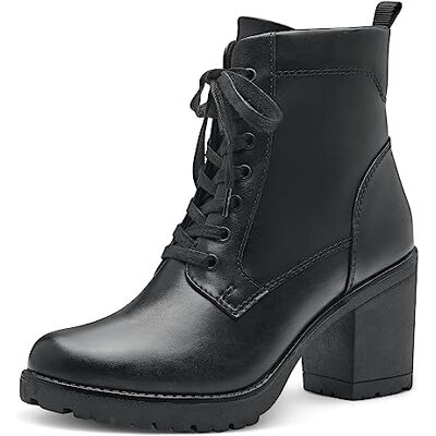 MARCO TOZZI Bottines pour femme avec talon en cuir synthétique à lacets, Noir, 39 EU - Publicité MARCO TOZZI Bottines pour femme avec talon en cuir synthétique à lacets, Noir, 39 EU - Publicité